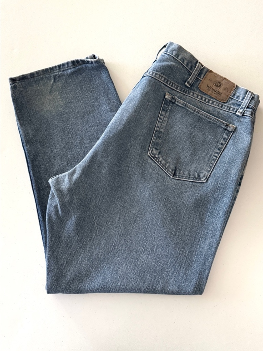 Wrangler Men’s 42x30 Relaxed Fit Blue Jeans